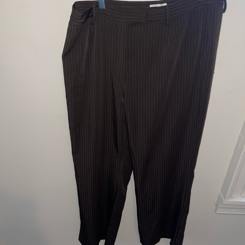 Vintage pair of Women’s Workwear Pants Brown Pinstripe Pants Sz 1X by Connection